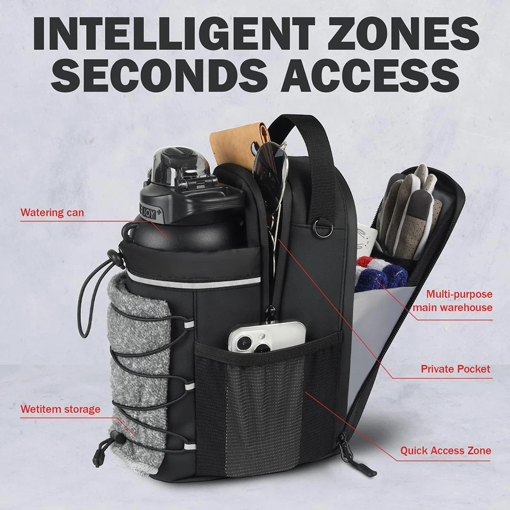 Magnetic Gym Bag with Bottle Holder - Unisex Magnetic Attachment Bag