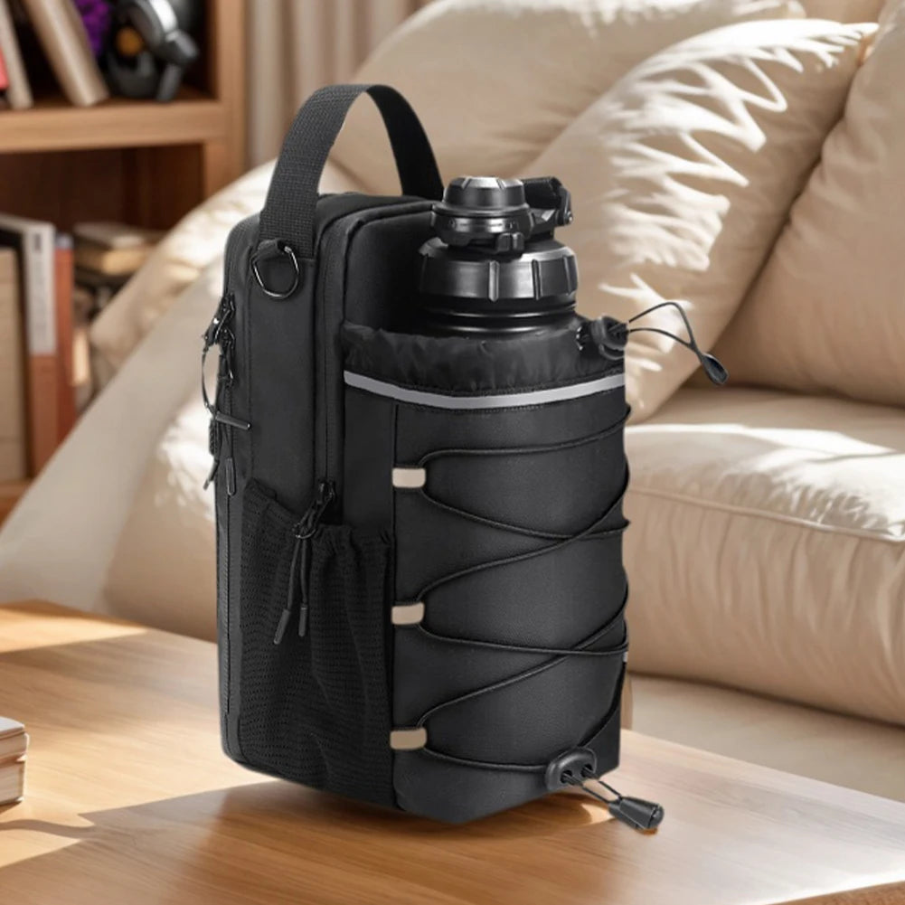 Magnetic Gym Bag with Bottle Holder - Unisex Magnetic Attachment Bag