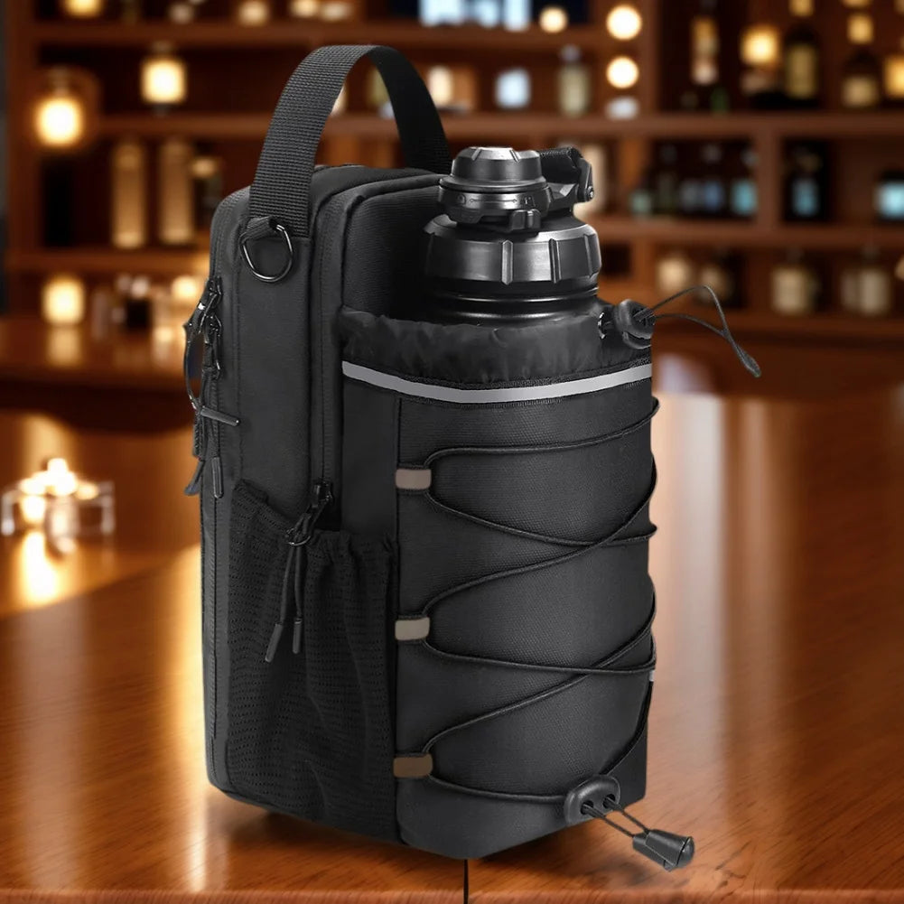 Magnetic Gym Bag with Bottle Holder - Unisex Magnetic Attachment Bag