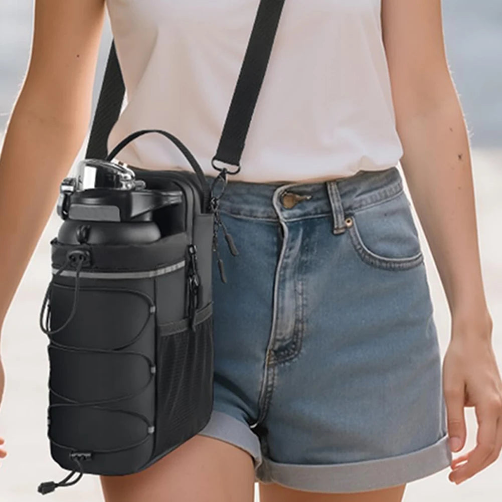 Magnetic Gym Bag with Bottle Holder - Unisex Magnetic Attachment Bag