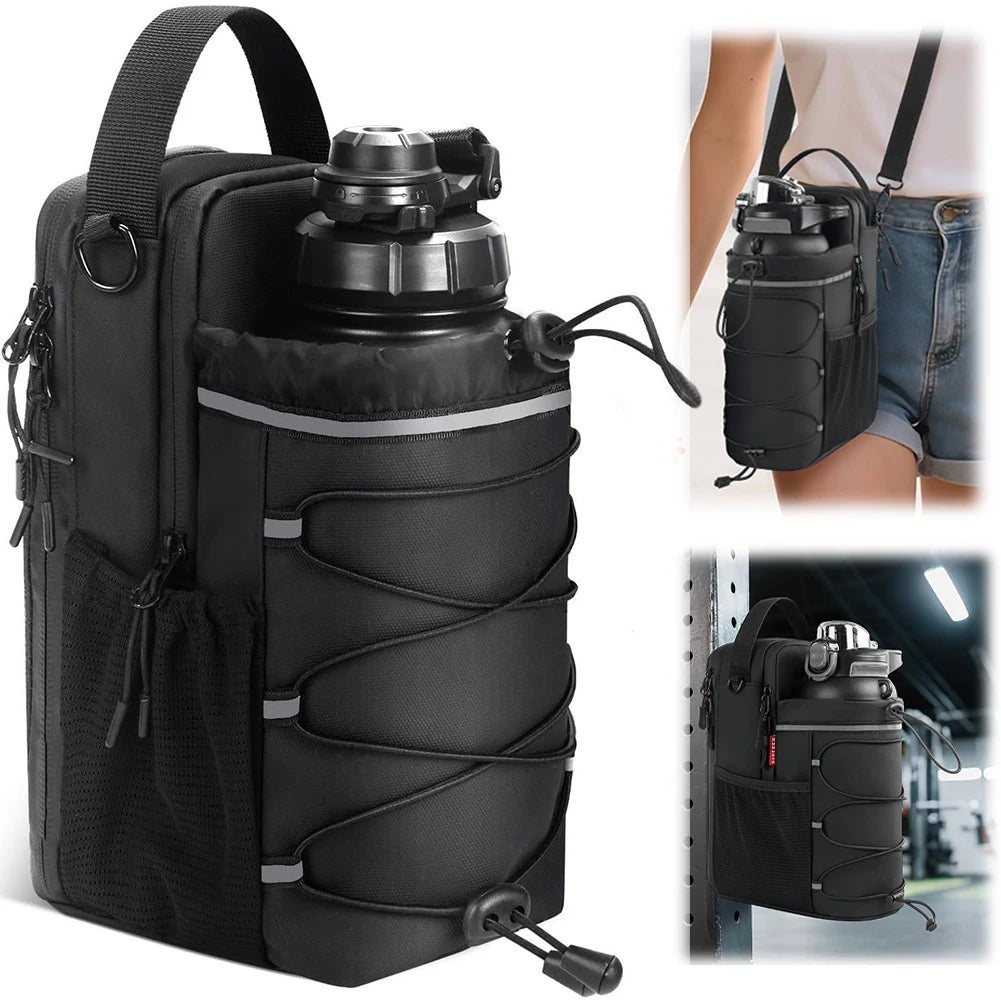 Magnetic Gym Bag with Bottle Holder - Unisex Magnetic Attachment Bag